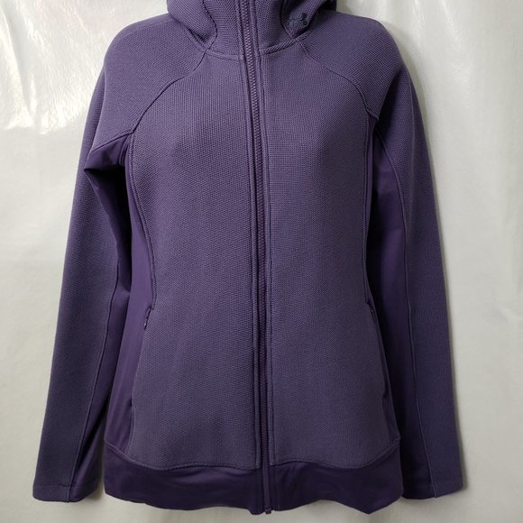 Under Armour Infared Jacket S Hoodie Thermal Waffle Knit PURPLE Cold Gear POCKET - Picture 2 of 9